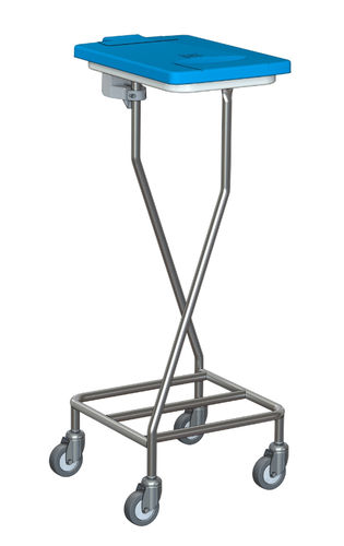 Sackhalterwagen für dreckige Wäsche - W165 - Hammerlit - Wäscherei / 1 Sack / aus Edelstahl