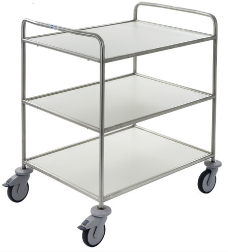 Wagen für Kliniken - MW862K - Hammerlit - Service / Vielzweck / Edelstahl