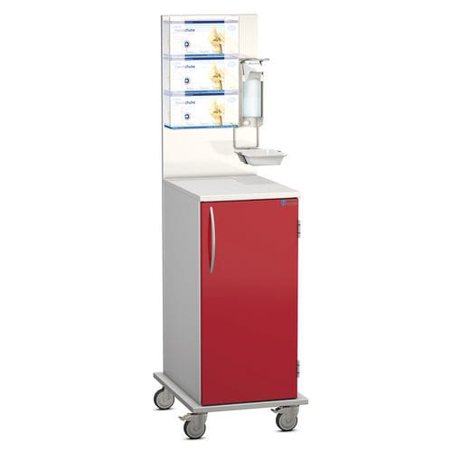 Medizinischer Wagen - PECO5111C1 - Hammerlit - für medizinische Geräte / Infektion / mit Regal