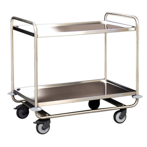 Servicewagen - MW28L - Hammerlit - Edelstahl / mit Regal / mit 2 Regalbrettern