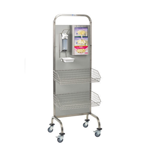 Hygienestation auf Rollen - HYGHKW4 - Hammerlit - mit Korb
