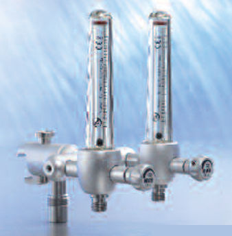 Schwebekörper-Durchflussmesser - 660-0121  - Heyer Aerotech   - doppelt / Sauerstoff / Luft