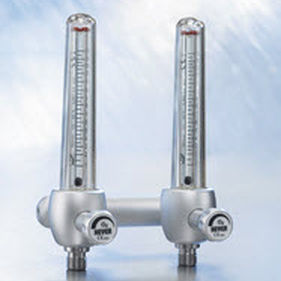 Schwebekörper-Durchflussmesser - 660-0120 - Heyer Aerotech   - doppelt / Sauerstoff / Luft