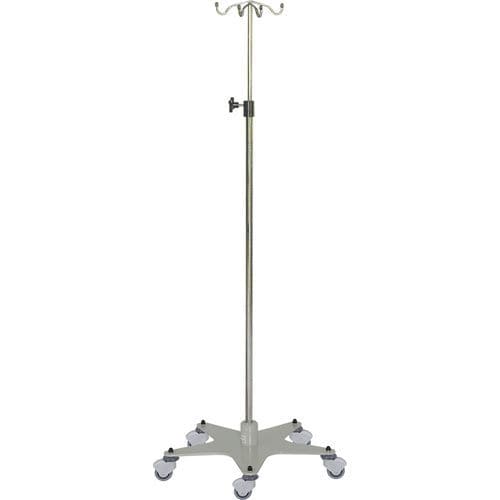 Infusionsständer auf Rollen - H169 - Hidemar - 4 Haken / teleskopisch / Edelstahl
