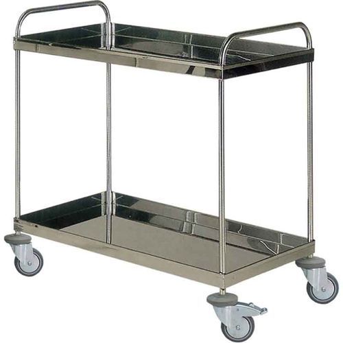 Sackhalterwagen für saubere Wäsche - H99 - Hidemar - Transport / mit 2 Regalbrettern / aus Edelstahl