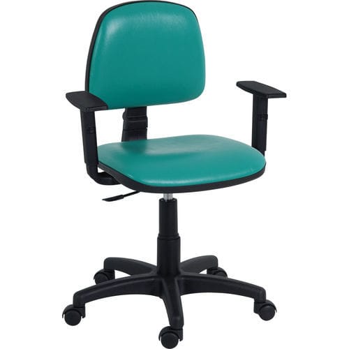 Hocker für Arztpraxis - H174 - Hidemar - höhenverstellbar / mit Armlehnen / mit Rückenlehne