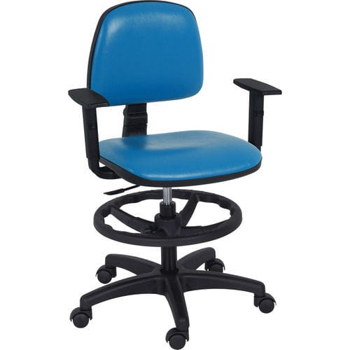 Hocker für Arztpraxis - H172 - Hidemar - höhenverstellbar / mit Armlehnen / mit Rückenlehne