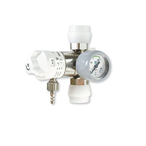 Sauerstoff-Druckregler - AEROway® Fast 15- KRPS2 2 x DIN-Kupplung - HUM - Gesellschaft für Homecare und Medizintechnik - für Notfalltaschen / medizinisch / mit Schnellanschluss