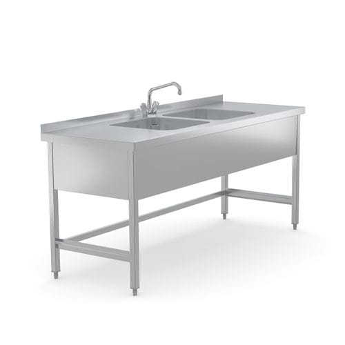 Medizinisch Spüle - 7506195 - Hupfer Metallwerke GmbH & Co. KG - 2 Stationen / Edelstahl / höhenverstellbar