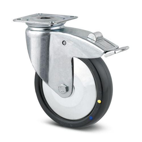 Antistatisches Rad - 014000137 - Hupfer Metallwerke GmbH & Co. KG - mit Bremse / Edelstahl / schwenkbar