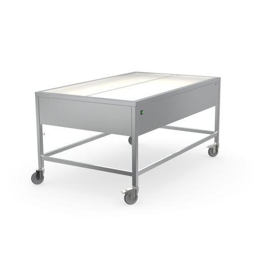 Arbeitstisch - 7505956 - Hupfer Metallwerke GmbH & Co. KG - rechteckig / auf Rollen / faltbar