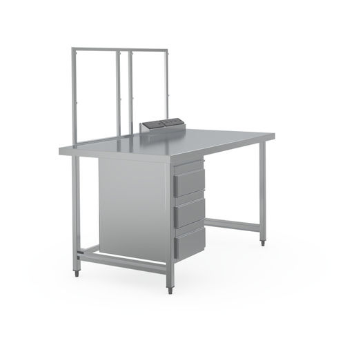 Tisch zur Konditionierung von medizinischen Geräten - 7506176 - Hupfer Metallwerke GmbH & Co. KG - rechteckig / mit Schubladen