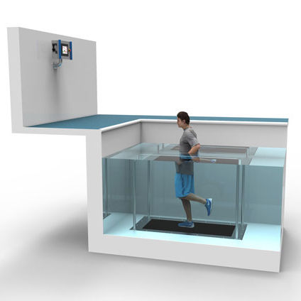 Unterwasserlaufband - FUSION Integrated - Hydro Physio - mit Geländer