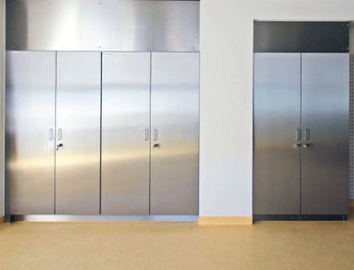 Laborschrank - HYGECO - mit Tür / Edelstahl