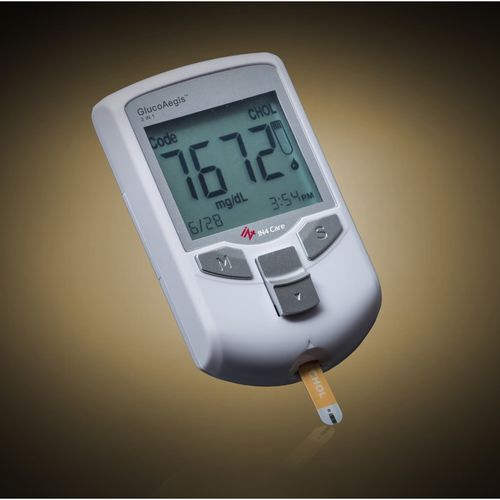 Cholesteri Blutzuckermessgerät - GlucoAegis 3 in 1 - IN4 Technology - Harnsäure