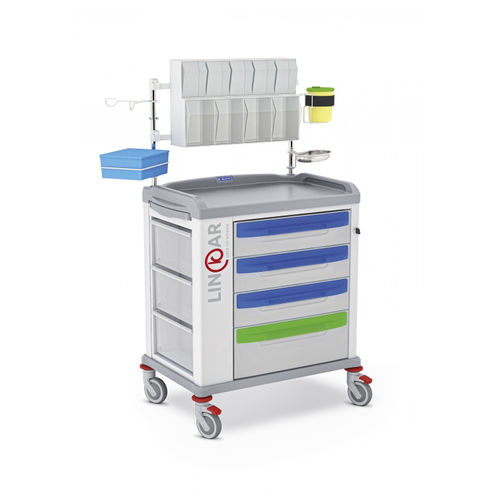 Medizinischer Wagen - LINKAR 329519 - Malvestio - Furniture for healthcare facilities - für Medikamente / für Verbandmaterial / 4 Schubladen