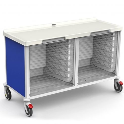 ABS-Schrank - 326520LC  - Malvestio - Furniture for healthcare facilities - Corian® / blau / transparent