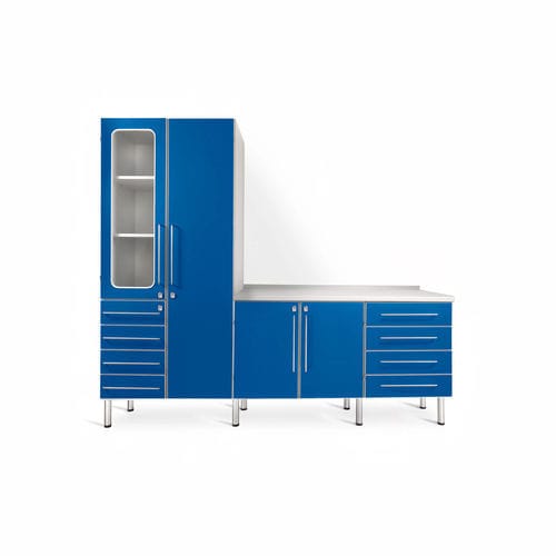 Abstellschrank - IB - Malvestio - Furniture for healthcare facilities - mit Tür / mit Schublade / blau
