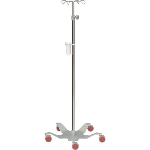 Infusionsständer auf Rollen - 22315 - Inmoclinc - 4 Haken / Edelstahl