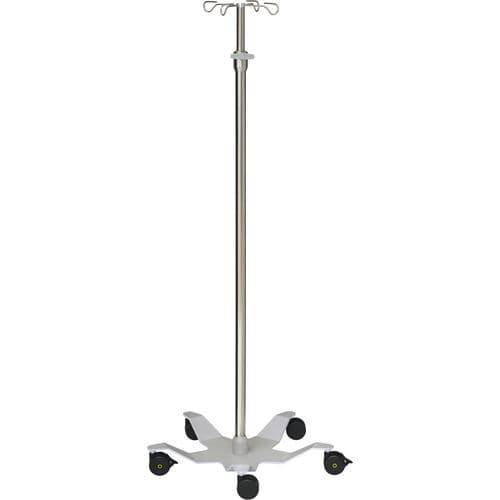 Infusionsständer auf Rollen - 22327 - Inmoclinc - 4 Haken / Edelstahl / Schwerlast
