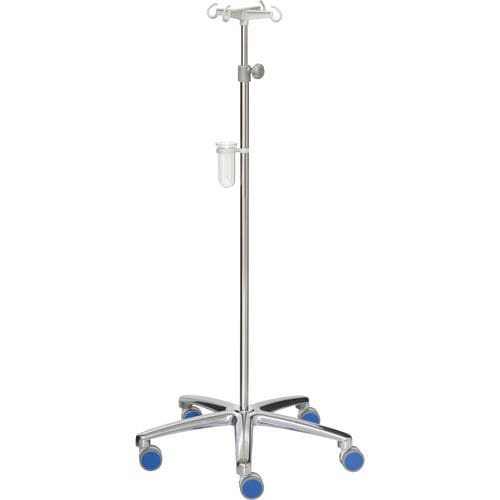 Infusionsständer auf Rollen - 22342 - Inmoclinc - 4 Haken / Edelstahl