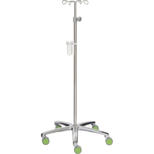 Infusionsständer auf Rollen - 22348 - Inmoclinc - 4 Haken / Edelstahl