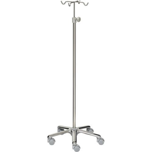 Infusionsständer auf Rollen - 22360 - Inmoclinc - 4 Haken / Edelstahl