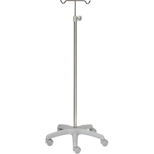 Infusionsständer auf Rollen - 22378 - Inmoclinc - 2 Haken / Edelstahl
