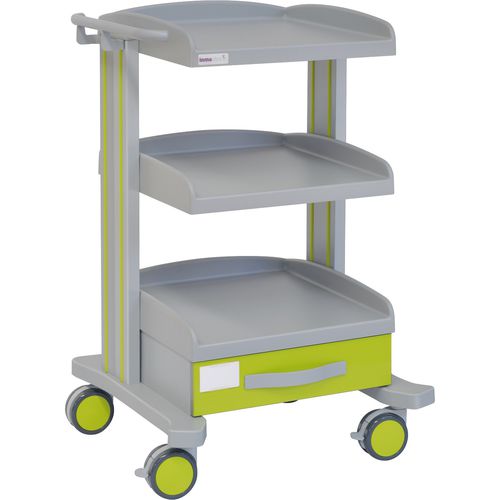 Wagen für Kliniken - 70040 - Inmoclinc - Vielzweck / 1 Schublade / mit 3 Regalbrettern
