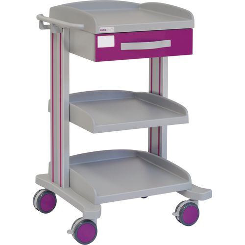 Wagen für Kliniken - 70035 - Inmoclinc - Vielzweck / 1 Schublade / mit 3 Regalbrettern