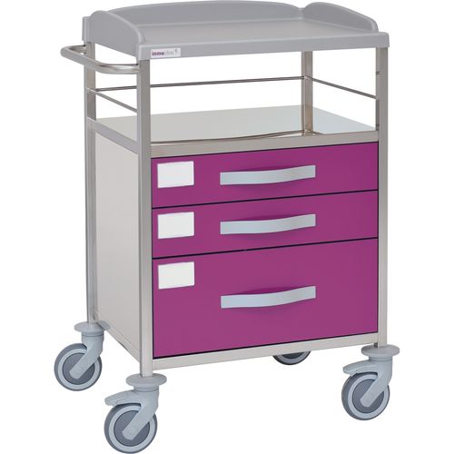 Wagen für Kliniken - 10540 - Inmoclinc - Vielzweck / Edelstahl / 3 Schubladen