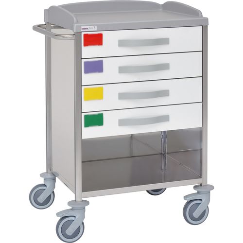 Wagen für Kliniken - 10605 - Inmoclinc - Vielzweck / Edelstahl / 4 Schubladen