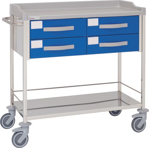Wagen für Kliniken - 10750 - Inmoclinc - Vielzweck / Edelstahl / 4 Schubladen
