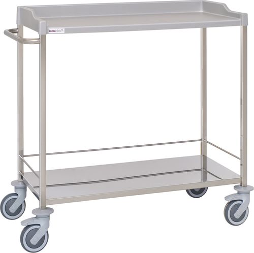 Wagen für Kliniken - 10800 - Inmoclinc - Vielzweck / Edelstahl / mit 2 Regalbrettern
