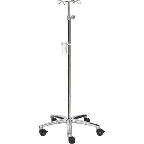 Infusionsständer auf Rollen - 22303 - Inmoclinc - 4 Haken / Edelstahl