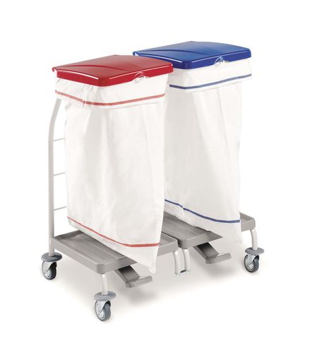 Sackhalterwagen für dreckige Wäsche - 10243 - Inmoclinc - für Kliniken / mit Stauraum / 2 Säcke