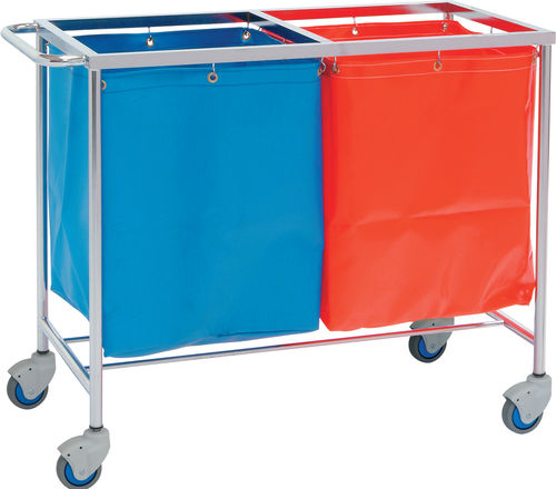 Sackhalterwagen für dreckige Wäsche - 10235 - Inmoclinc - für Kliniken / mit Stauraum / 2 Säcke