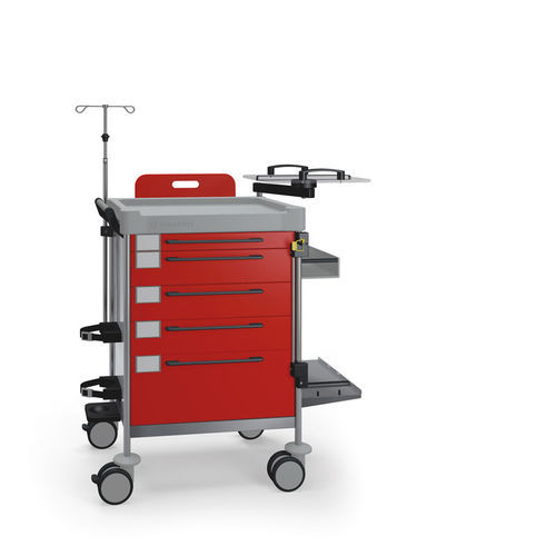 Notfallwagen - 1299 R - Insausti - für Defibrillator / Edelstahl / Polyethylen