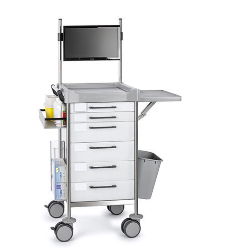 Medizinischer Wagen - Q190 W - Insausti - Pflege / Edelstahl / 6 Schubladen