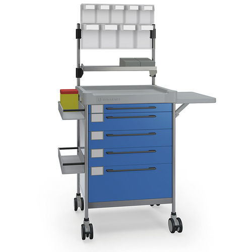 Wagen für Anästhesie - 3685 B - Insausti - für Kliniken / Edelstahl / mit Platte