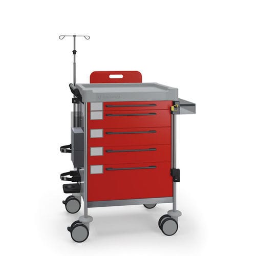 Notfallwagen - 1254 R - Insausti - für Defibrillator / Edelstahl / Polyethylen