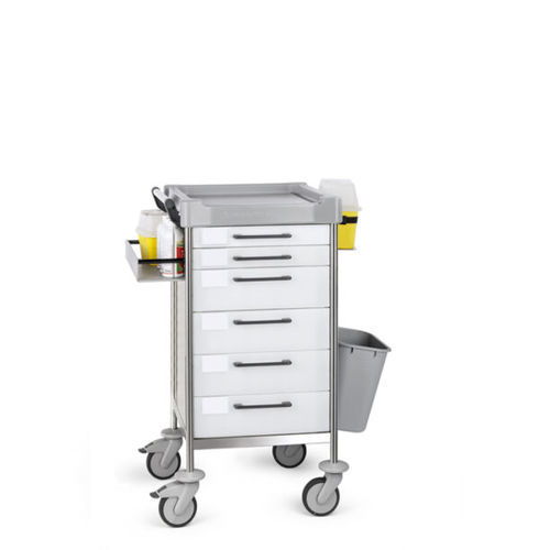 Medizinischer Wagen - Q126 W - Insausti - für Blutabnahmen / Edelstahl / Polyethylen