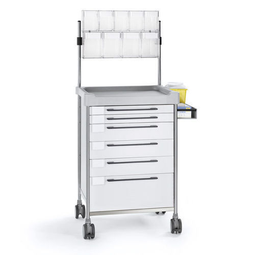 Wagen für Anästhesie - 3613 W - Insausti - Edelstahl / Polyethylen / 6 Schubladen