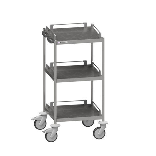 Wagen für Kliniken - SQ510 - Insausti - für Transport / Edelstahl / mit 3 Regalbrettern