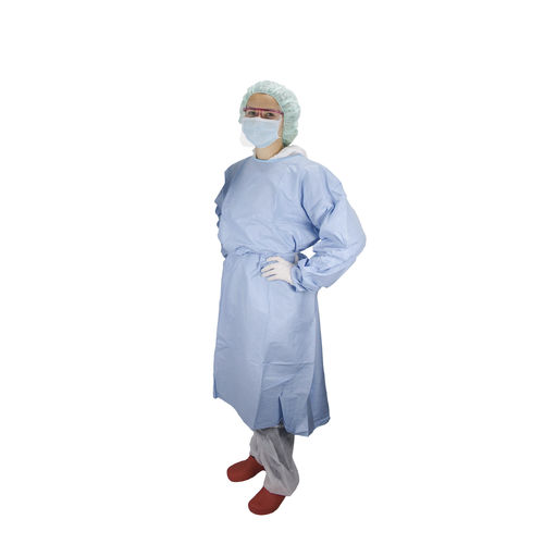 OP-Kittel / unisex - 09437 - Key Surgical - atmungsaktiv / Vlies / blau