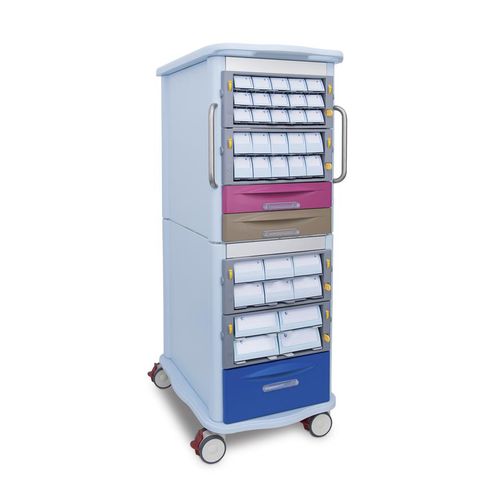 Wagen für Kliniken - MINI 400D - AURION - Medikamenten / Logistik / 3 Schubladen