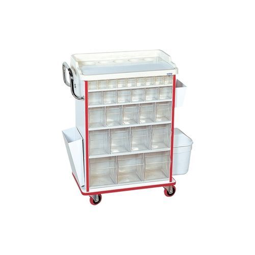 Medizinischer Wagen - K040 / S - Kenmak Hospital Furnitures  - Medikamenten / Abfall / mit Korb