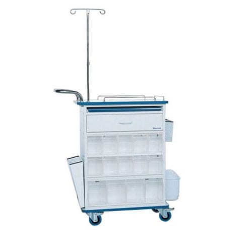 Medikamentenwagen - K040 - Kenmak Hospital Furnitures  - Abfall / zur Medikamentenausgabe / mit Schublade