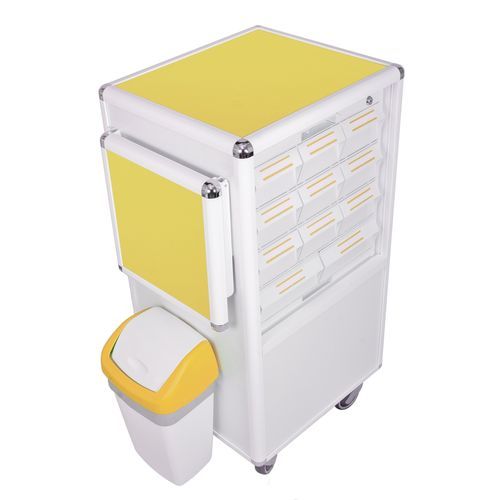 Medizinischer Wagen - CARRYDOSE KI COLORS - KRZ - für Medikamente / Hilfs / Aluminium