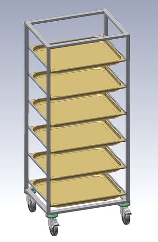 Modulares Regal - RW-4 - KUGEL medical GmbH & Co. KG - für Behälter / mobil / Edelstahl